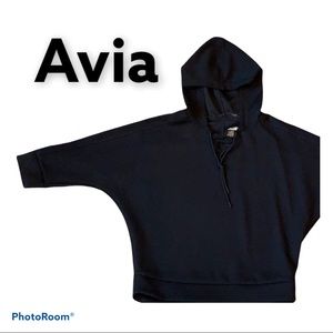 Avia | Tie Neck Hooded Batwing Fleece EUC